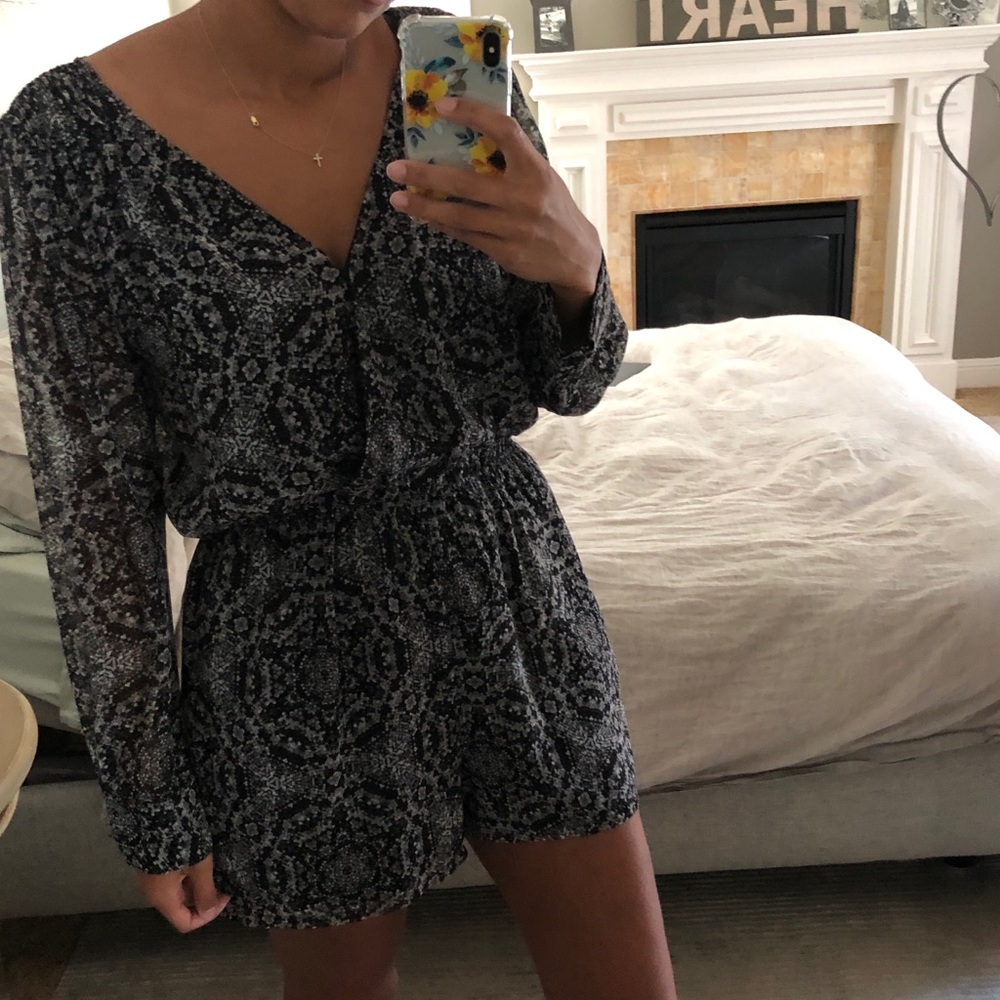 BCBG Generation Snake Print Romper